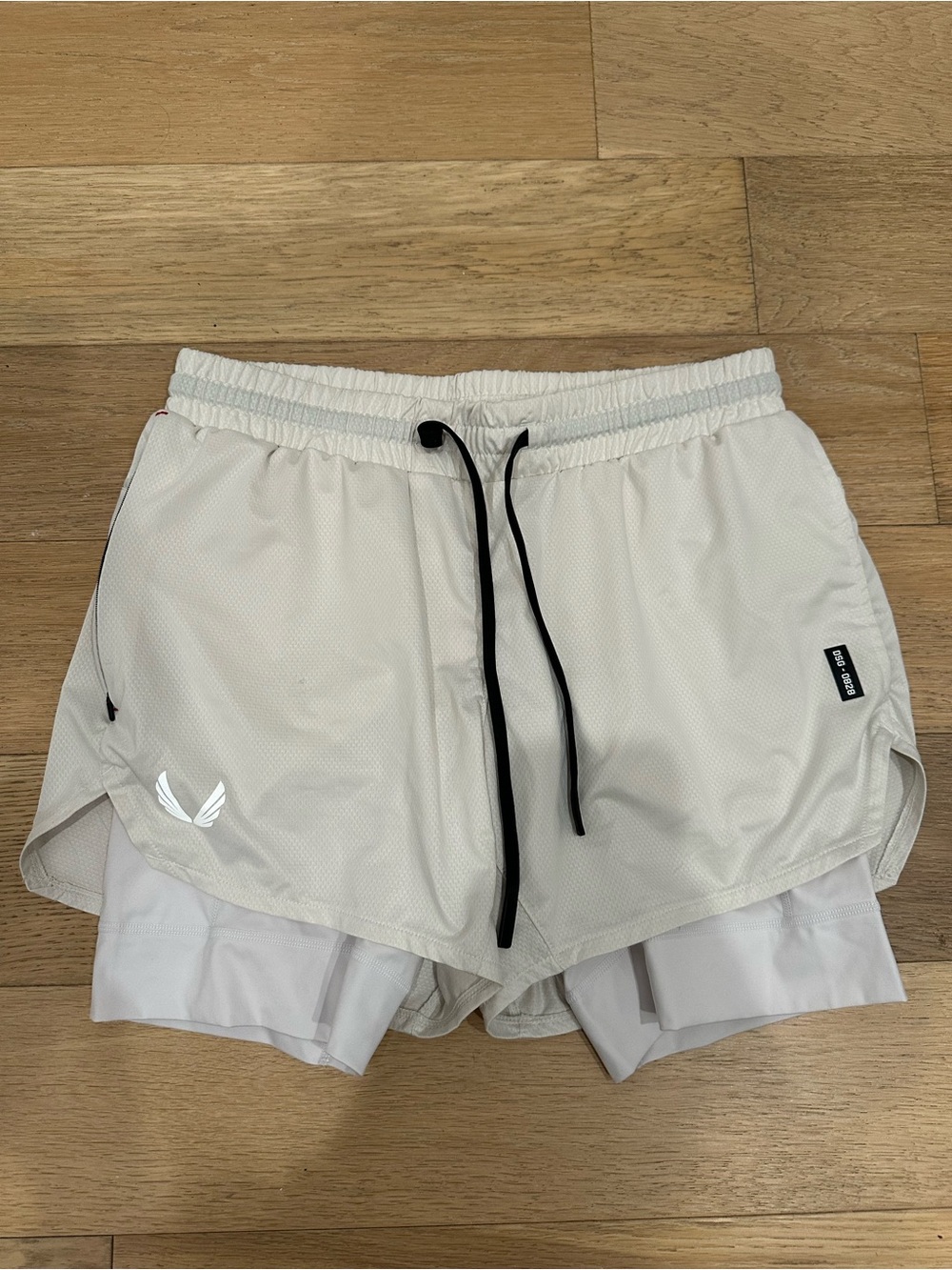 ASRV Men's Size M Ivory Cream / White DSG-0828 Aerosilver 5" Liner Shorts Wings